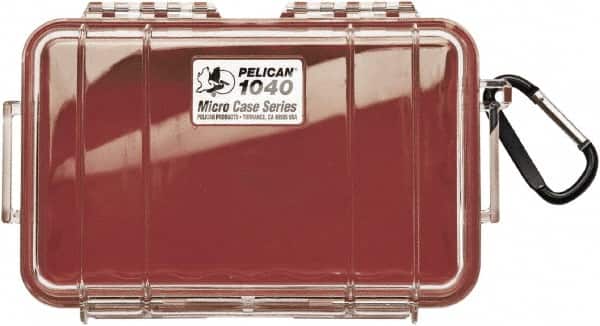 Pelican Products, Inc. - 5-1/16" Wide x 2-1/8" High, Clamshell Hard Case - Clear/Red, Polycarbonate - Makers Industrial Supply