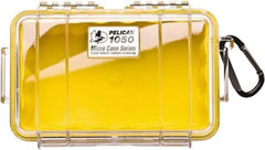 Pelican Products, Inc. - 5-1/16" Wide x 3-1/8" High, Clamshell Hard Case - Clear/Yellow, Polycarbonate - Makers Industrial Supply