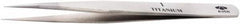 Aven - 4-1/2" OAL 1 Precision Tweezers - Fine Straight Point - Makers Industrial Supply