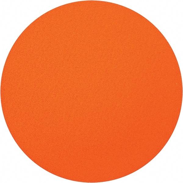 Norton - 20" Diam, 120 Grit Ceramic Adhesive PSA Disc - Medium Grade, Orange, Y Weighted Backing, Flexible - Makers Industrial Supply