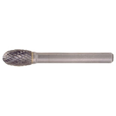 SE-1 Double Cut Solid Carbide Bur-Egg Shape - Exact Industrial Supply