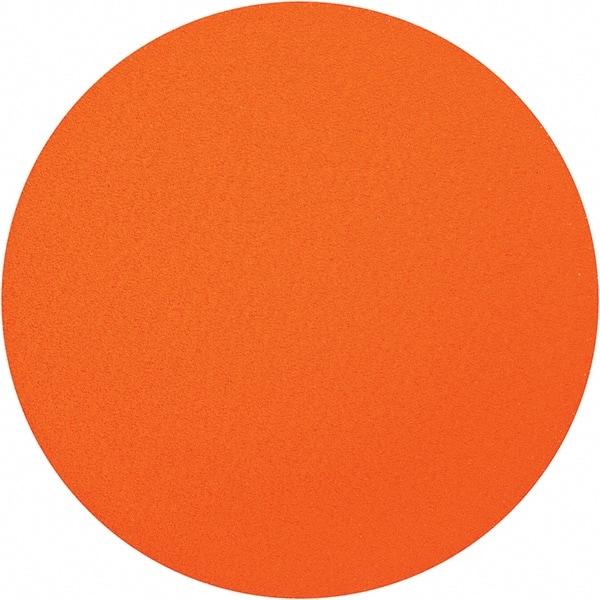 Norton - 20" Diam, 60 Grit Ceramic Adhesive PSA Disc - Coarse Grade, Orange, Y Weighted Backing, Flexible - Makers Industrial Supply