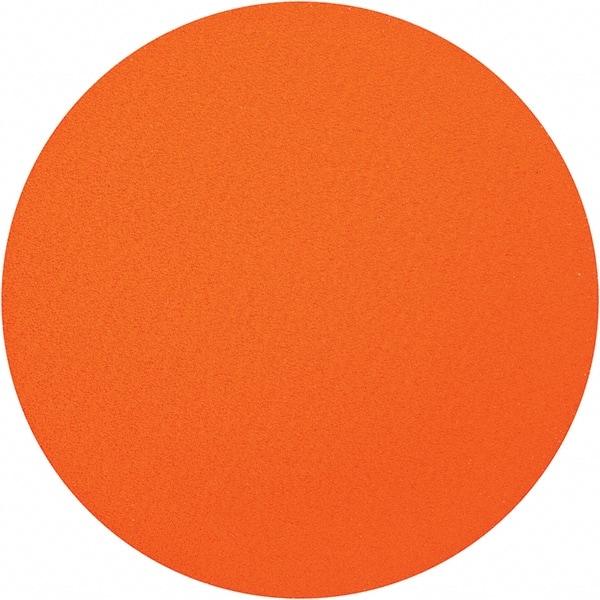 Norton - 20" Diam, 80 Grit Ceramic Adhesive PSA Disc - Coarse Grade, Orange, Y Weighted Backing, Flexible - Makers Industrial Supply