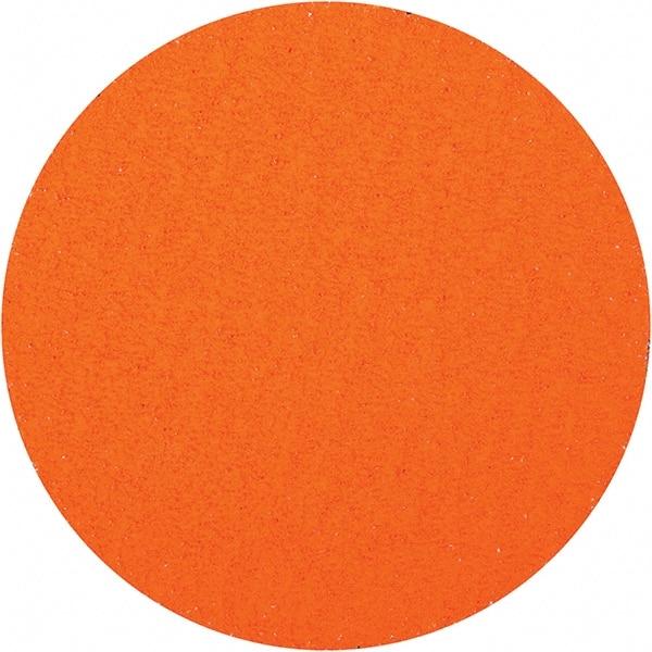 Norton - 5" Diam, 50 Grit Ceramic Adhesive PSA Disc - Coarse Grade, Orange, Y Weighted Backing, Flexible - Makers Industrial Supply