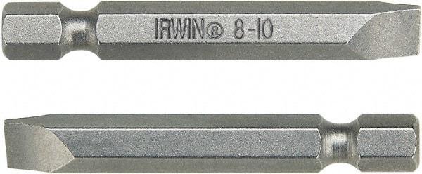 Irwin - 1.52mm Slotted Screwdriver Bit - 1/4" Hex Drive, 6" OAL - Makers Industrial Supply