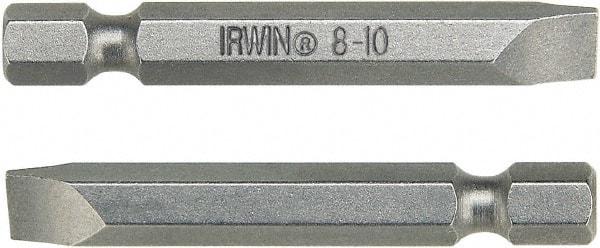 Irwin - 1.22mm Slotted Screwdriver Bit - 1/4" Hex Drive, 6" OAL - Makers Industrial Supply