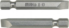 Irwin - 1.22mm Slotted Screwdriver Bit - 1/4" Hex Drive, 6" OAL - Makers Industrial Supply