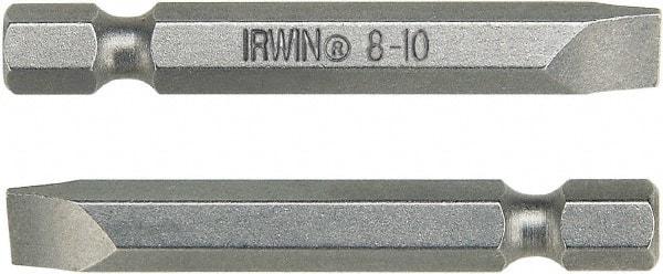 Irwin - 0.99mm Slotted Screwdriver Bit - 1/4" Hex Drive, 6" OAL - Makers Industrial Supply