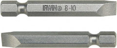 Irwin - 0.99mm Slotted Screwdriver Bit - 1/4" Hex Drive, 6" OAL - Makers Industrial Supply