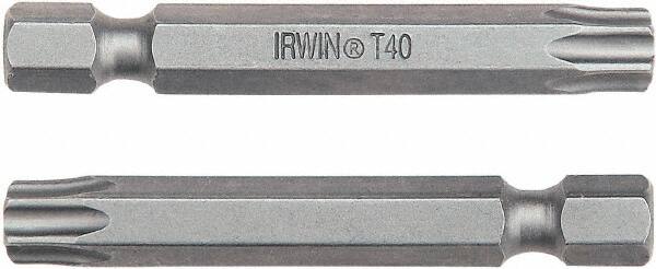 Irwin - T9 Torx Bit - 1/4" Hex Drive, 3-1/2" OAL - Makers Industrial Supply