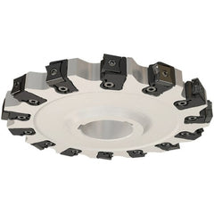 Iscar - Arbor Hole Connection, 0.7441" Cutting Width, 2.5591" Depth of Cut, 200mm Cutter Diam, 1.9685" Hole Diam, 14 Tooth Indexable Slotting Cutter - Exact Industrial Supply