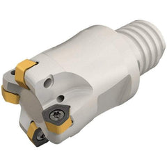 Iscar - 25mm Cut Diam, 0.031" Max Depth, T15 Modular Connection Indexable High-Feed End Mill - Screw Holding Method, H600 WXCU Insert, FF EWX-MM Toolholder, Through Coolant - Makers Industrial Supply