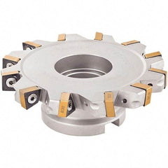 Iscar - Shell Mount B Connection, 0.62" Cutting Width, 1.378" Depth of Cut, 5" Cutter Diam, 1-1/4" Hole Diam, 12 Tooth Indexable Slotting Cutter - FDN-XN13 Toolholder, XNMU 13 Insert - Makers Industrial Supply