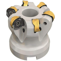 Iscar - 40mm Cut Diam, 6mm Max Depth, 16mm Arbor Hole, 4 Inserts, H606 RXCU 1206-AX.. Insert Style, Indexable Copy Face Mill - H606 FR-12 Cutter Style, 45mm High, Through Coolant, Series Helido - Makers Industrial Supply