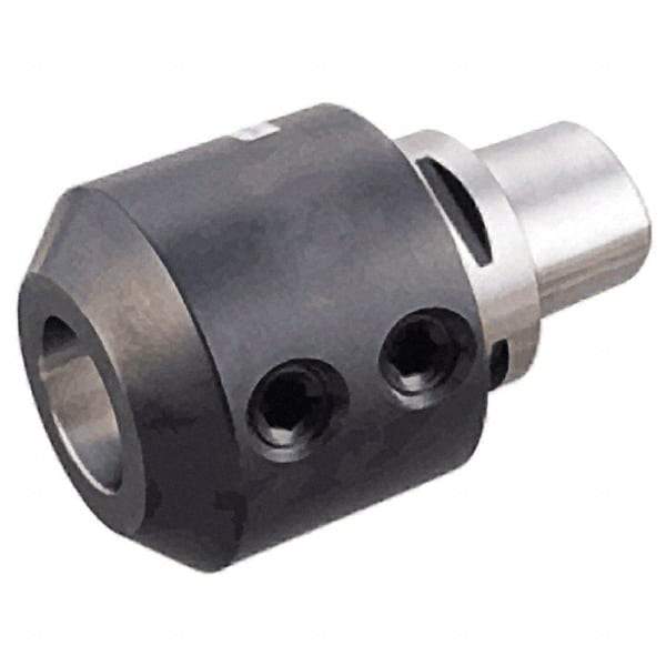 Iscar - C6 Modular Connection 1-1/4" Hole End Mill Holder/Adapter - 71mm Nose Diam, 3-1/2" Projection, Through-Spindle Coolant - Exact Industrial Supply