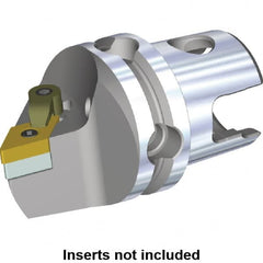 Kennametal - Left Hand Cut, Size KM50, DN.. Insert Compatiblity, Modular Turning & Profiling Cutting Unit Head - 50mm Head Length, Through Coolant, Series M-Clamping - Makers Industrial Supply