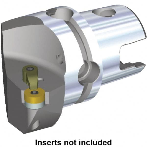 Kennametal - Left Hand Cut, Size KM40, RN.. Insert Compatiblity, Internal or External Modular Turning & Profiling Cutting Unit Head - 27mm Ctr to Cutting Edge, 40mm Head Length, Through Coolant, Series M-Clamping - Makers Industrial Supply