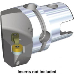 Kennametal - Right Hand Cut, Size KM50, RN.. Insert Compatiblity, Internal or External Modular Turning & Profiling Cutting Unit Head - 35mm Ctr to Cutting Edge, 50mm Head Length, Through Coolant, Series M-Clamping - Makers Industrial Supply