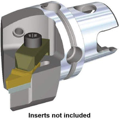 Kennametal - V.GR.. Insert, 50mm Head Length, Modular Grooving Cutting Unit Head - Left Hand Cut, System Size KM40, Through Coolant, Series Top Notch - Makers Industrial Supply