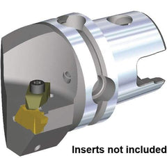 Kennametal - NG3L Insert, 50mm Head Length, Modular Grooving Cutting Unit Head - Right Hand Cut, System Size KM50, Through Coolant, Series Top Notch - Makers Industrial Supply