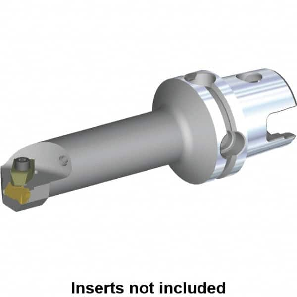 Kennametal - Insert Style NG 2R, 70mm Head Length, Left Hand Cut, Internal Modular Threading Cutting Unit Head - System Size KM40TS, 17mm Center to Cutting Edge, Series Top Notch - Makers Industrial Supply