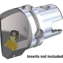 Kennametal - NG4R Insert, 70mm Head Length, Modular Grooving Cutting Unit Head - Left Hand Cut, System Size KM80, Through Coolant, Series Top Notch - Makers Industrial Supply