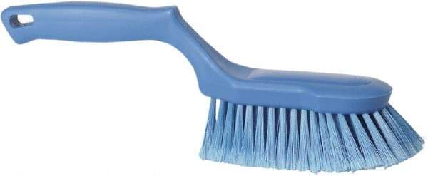 Vikan - 2" Bristle Length, Polyester Wash Brush - 5-13/16" Long x 5" Wide Head, 13-1/2" OAL, Blue, Polypropylene Block - Makers Industrial Supply