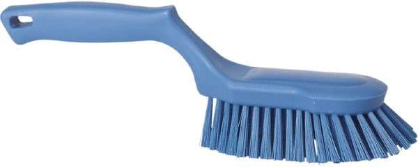 Vikan - 1-1/2" Bristle Length, Polyester Scrub Brush - 5-5/8" Long x 5" Wide Head, 13-1/2" OAL, Blue, Polypropylene Block - Makers Industrial Supply