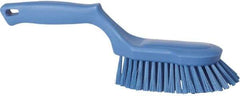 Vikan - 1-1/2" Bristle Length, Polyester Scrub Brush - 5-5/8" Long x 5" Wide Head, 13-1/2" OAL, Blue, Polypropylene Block - Makers Industrial Supply