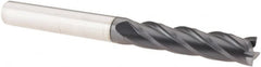 SGS - 3/8", 1-3/4" LOC, 3/8" Shank Diam, 4" OAL, 4 Flute, Solid Carbide Square End Mill - Single End, AlTiN Finish, Spiral Flute, 30° Helix, Centercutting, Right Hand Cut, Right Hand Flute, Series 1EL - Makers Industrial Supply