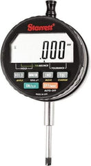 Starrett - 1" Max Measurement, 0.00005, 0.0001, 0.0005 & 0.001" Graduation, Electronic Drop Indicator - Accurate to 0.0001", Inch & Metric System, LCD Display - Makers Industrial Supply