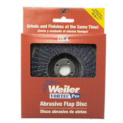 ‎4-1/2″ Vortec Pro Abrasive Flap Disc, Aluminum Backing, 60Z, 5/8″-11 UNC Nut, Retail Pack - Makers Industrial Supply