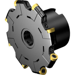 Sandvik Coromant - 3/8" Cutting Width, 0.925" Depth of Cut, 1" Hole Diam, 8 Tooth Indexable Slotting Cutter - Right Hand Cutting Direction - Makers Industrial Supply