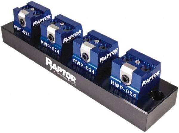 Raptor Workholding - 3/4" Jaw Width, 2-7/8" High x 13" Long x 4" Wide Dovetail Vise - For Use with 4 & 5 Axis Workholding Systems - Makers Industrial Supply