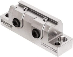 Raptor Workholding - 1-1/4" High x 1" Wide x 3-3/4" Long Vise Clamp - 3/8" Jaw Opening Capacity, 1/8" High x 2-1/2" Wide Jaw, For 4 & 5 Axis Workholding Systems - Makers Industrial Supply