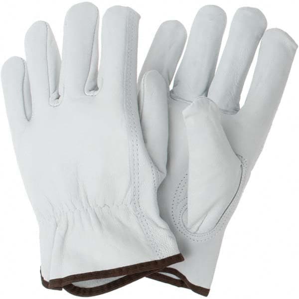 MCR Safety - Size L Leather Abrasion & Puncture Resistant Work Gloves - Makers Industrial Supply