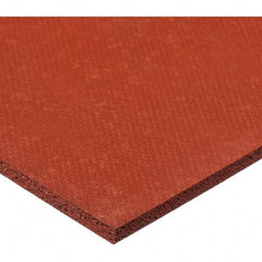 Value Collection - 2' Long x 12" Wide x 3/16" Thick, Silicone Sheet Gasketing - 90 Max psi, Red - Makers Industrial Supply