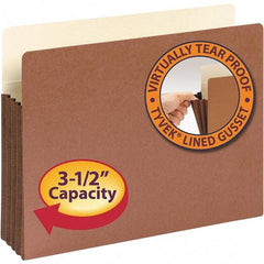 SMEAD - 11-3/4 x 9-1/2", Letter Size, Redrope, Expansion Folders - 11 Point Stock, Straight Tab Cut Location - Makers Industrial Supply