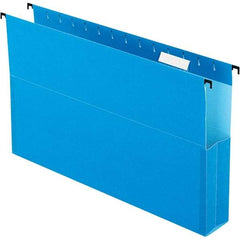 Pendaflex - 8-1/2 x 14", Legal, Blue, Hanging File Folder - 1/5 Tab Cut Location - Makers Industrial Supply