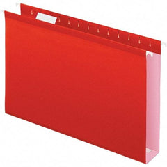 Pendaflex - 8-1/2 x 14", Legal, Red, Hanging File Folder - 11 Point Stock, 1/5 Tab Cut Location - Makers Industrial Supply