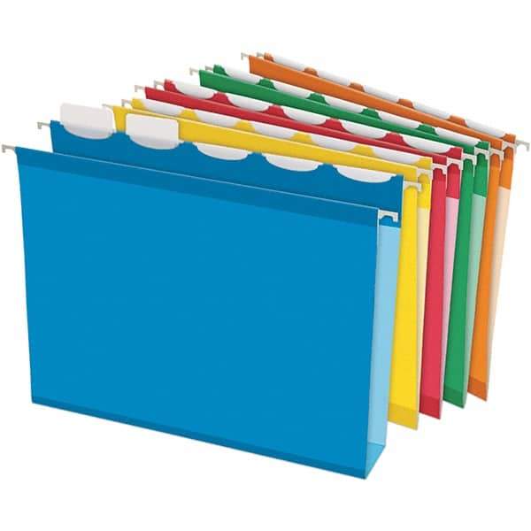 Pendaflex - 8-1/2 x 11", Letter Size, Assorted Colors, Hanging File Folder - 11 Point Stock, 1/5 Tab Cut Location - Makers Industrial Supply