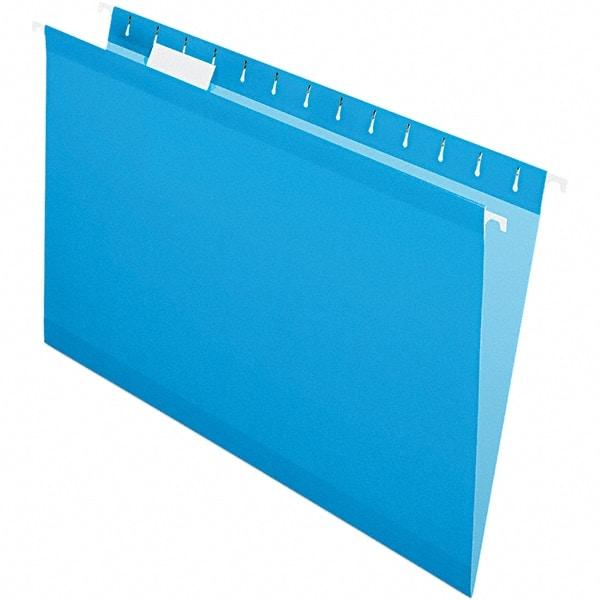 Pendaflex - 8-1/2 x 14", Legal, Blue, Hanging File Folder - 11 Point Stock, 1/5 Tab Cut Location - Makers Industrial Supply