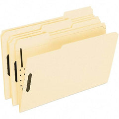 Pendaflex - 8-1/2 x 14", Legal, Manila, File Folders with Top Tab - Assorted Tab Cut Location - Makers Industrial Supply