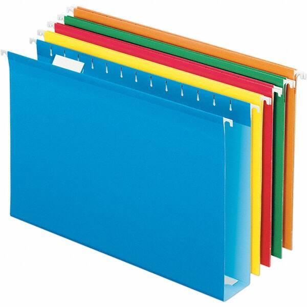 Pendaflex - 8-1/2 x 14", Legal, Assorted Colors, Hanging File Folder - 11 Point Stock, 1/5 Tab Cut Location - Makers Industrial Supply