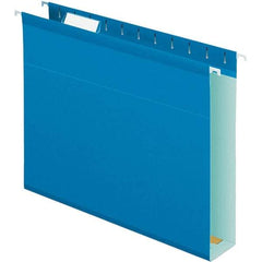 Pendaflex - 8-1/2 x 11", Letter Size, Blue, Hanging File Folder - 11 Point Stock, 1/5 Tab Cut Location - Makers Industrial Supply