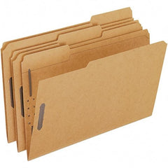 Pendaflex - 8-1/2 x 14", Legal, Brown, File Folders with Top Tab - Assorted Tab Cut Location - Makers Industrial Supply