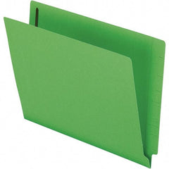 Pendaflex - 8-1/2 x 11", Letter Size, Green, File Folders with End Tab - 11 Point Stock, Straight Tab Cut Location - Makers Industrial Supply