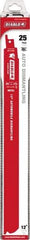 Freud - 12" Long x 1" Thick, Bi-Metal Reciprocating Saw Blade - Straight Profile, 14 to 18 TPI, Toothed Edge, Tang Shank - Makers Industrial Supply