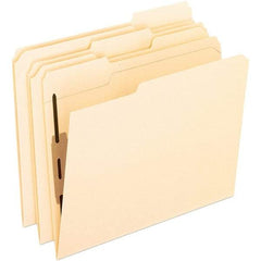 Pendaflex - 8-1/2 x 11", Letter Size, Manila, File Folders with Top Tab - 11 Point Stock, Assorted Tab Cut Location - Makers Industrial Supply