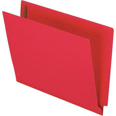 Pendaflex - 8-1/2 x 11", Letter Size, Red, File Folders with End Tab - 11 Point Stock, Straight Tab Cut Location - Makers Industrial Supply